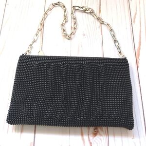 La Regale Mesh Evening Party Small Purse Chain Link Strap
